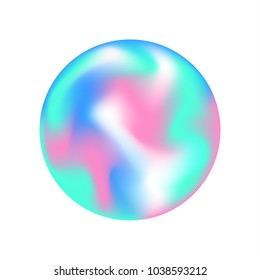blurred wavy abstract futuristic  holographic silk soft blue pink white colors blended flow circle background