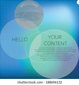 Blurred web design template vector