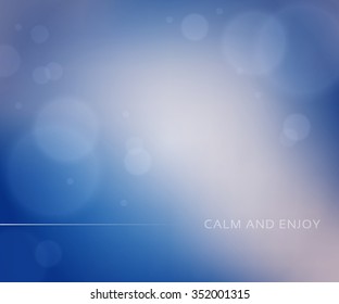 Blurred winter blue background. Vector illustration EPS10