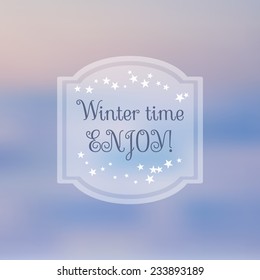 Blurred winter landscape for design