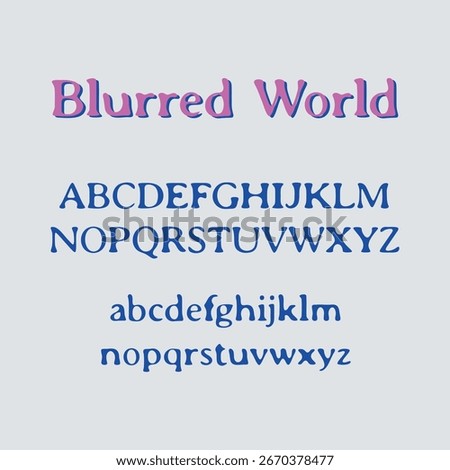 Blurred World is a fragmented and digitally glitched display font. It evokes a sense of glitch, haze, or altered perception. Futuristic and abstract feel. 