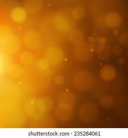 Blurred yellow bokeh lights background