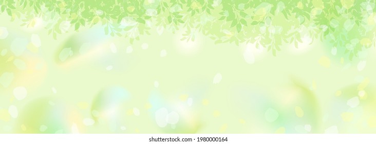 Blurred yellow-green background illustration reminiscent of spring fresh green