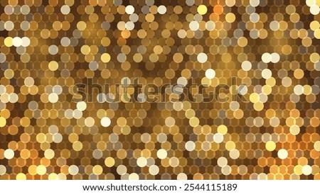 Blurring Bokeh Mosaic Gold Background Vector Background