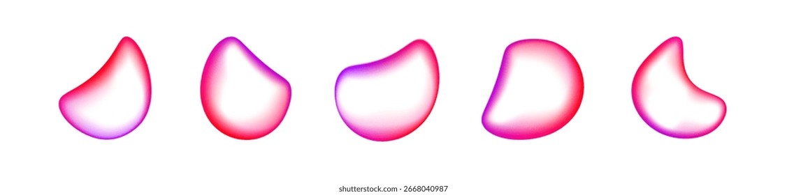 Blurry 3d blob con brillo de gradiente de neón se mueve a través de fondo abstracto creando pintura pastel suave y efecto fluido translúcido