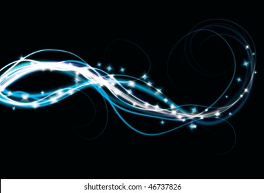 Blurry abstract blue light effect background. eps10 with transparency