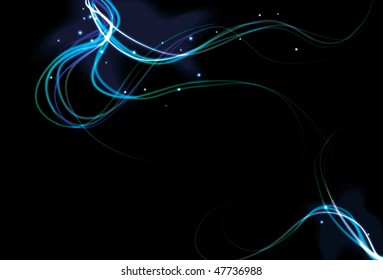 Blurry abstract blue light effect background