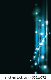 Blurry abstract blue lined light effect background. EPS10 with transparency