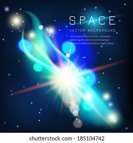 Blurry abstract colorful space background. eps10 with transparency