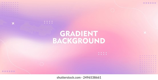 Blurry abstract gradient background in pastel pink and purple. Modern and trendy design.
