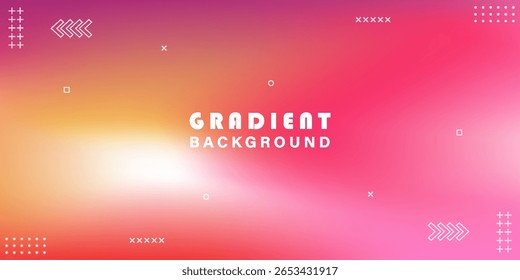 Fundo de gradiente abstrato borrado em rosa pastel e laranja. Design moderno e moderno.