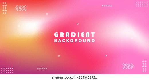 Fundo de gradiente abstrato borrado em rosa pastel e laranja. Design moderno e moderno.