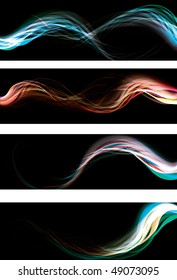 Blurry abstract neon light effect web banner backgrounds. EPS10 with transparency