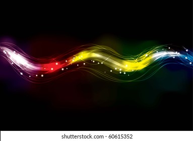 Blurry abstract neon spectrum light effect background. EPS10 with transparency