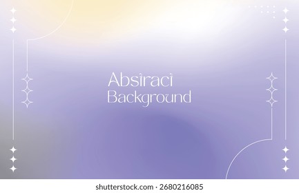 Blurry aura gradient background in soft pastel lavender and yellow. Ethereal design with a minimalist sparkling star frame.