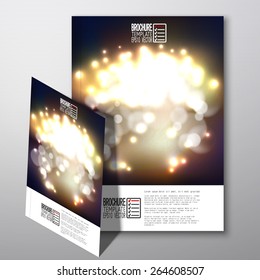 Blurry background with bokeh effect. Brochure, flyer or report for business, template vector.
