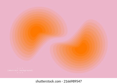 blurry bean shape in gradient yellow on pink background can be use for advertisement banner website template notebook  cover package  design food and beverage label