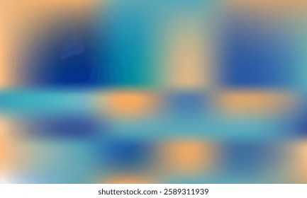 A blurry blue and orange background with a few blue and orange squares