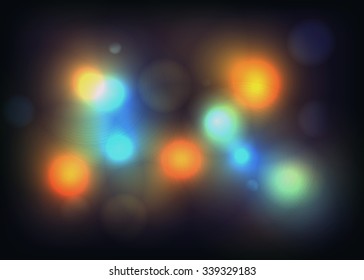 Blurry bokeh background, Big city lights
