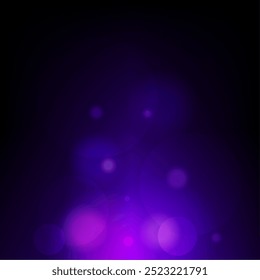 Blurry Bright Purple Bokeh Pillar Light Glowing in the Dark Background