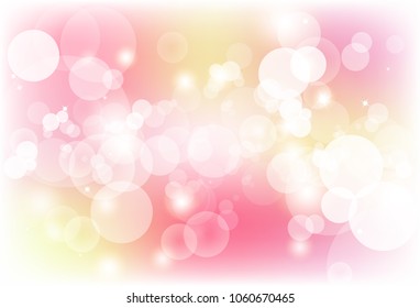 Blurry bubble magic red and orange abstract background vector illustration