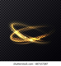 Blurry circles or ovals, fading sparkles motion. Radiance of vibrant particle making fading bright curves.Shiny fire flare flying up with bleak and bokeh,lens effect. Great for abstract or magic theme