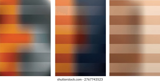 Blurry colorful gradient striped patterns with different color tones and shades