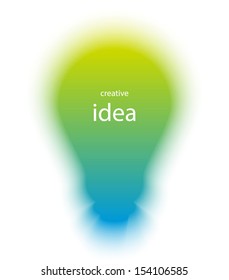 Blurry colorful vector lightbulb 