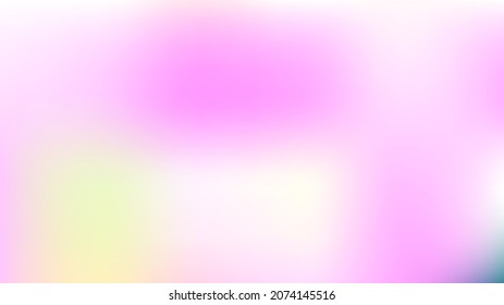 Blurry Fairytale Holographic Vector Background. Dreamy Noble Pink, Purple Mesh Gradient Overlay. Fantasy Holographic Iridescent Defocused Wallpaper. Cosmic Horizontal Poster or Flyer Background.