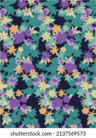 Blurry flowers, watery florals and embroidery textured surface. Seamless abstract ikat pattern . design for textile, fabric and fashion. 