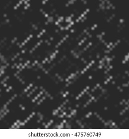 Blurry geometric gray dark background, mosaic translucent dot black backdrop