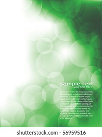 Blurry Green Background with Circles