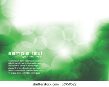 Blurry Green Background with Circles