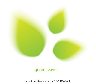 Blurry green vector leaves