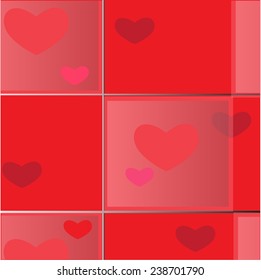 Blurry hearts - Illustration