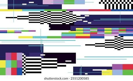 A blurry image with a lot of different colors and lines