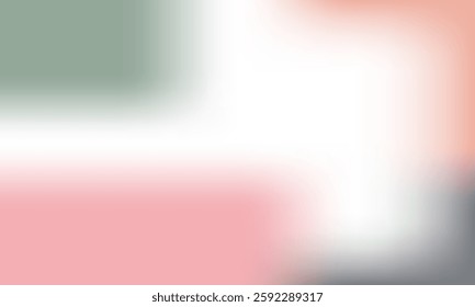 A blurry image of a pink and green background with a white square in the middle