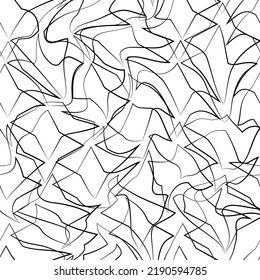 blurry jagged chaotic lines abstract grunge vector seamless pattern