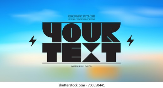 Blurry landscape with blue sky background and your text. Eps 10 stock vector illustration