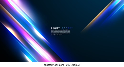 blurry neon light line design modern abstract vector illustration