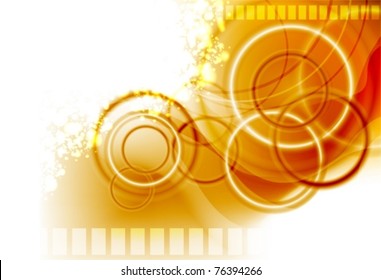 Blurry orange Background with Circles