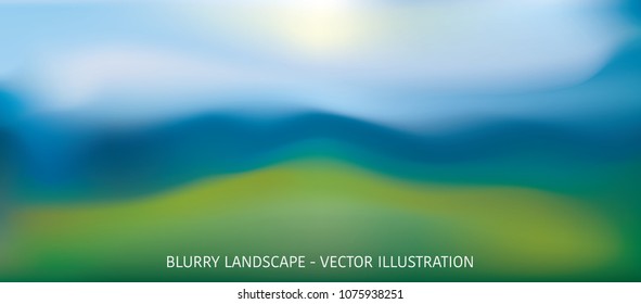 blurry pastel colors landscape, vector abstract illustration