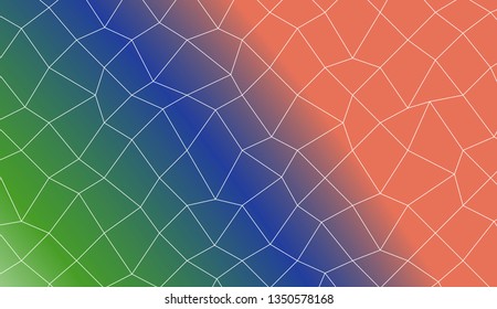 Blurry polygonal mesh texture. For wallpaper, presentation background, interior design, fashion print. Vector illustration. Creative gradient color