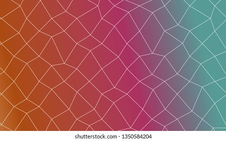 Blurry polygonal mesh texture. For wallpaper, presentation background, interior design, fashion print. Vector illustration. Creative gradient color