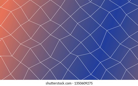 Blurry polygonal mesh texture. For wallpaper, presentation background, interior design, fashion print. Vector illustration. Creative gradient color