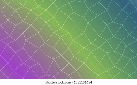 Blurry polygonal mesh texture. For wallpaper, presentation background, interior design, fashion print. Vector illustration. Creative gradient color