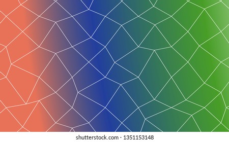 Blurry polygonal mesh texture. For wallpaper, presentation background, interior design, fashion print. Vector illustration. Creative gradient color