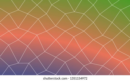 Blurry polygonal mesh texture. For wallpaper, presentation background, interior design, fashion print. Vector illustration. Creative gradient color