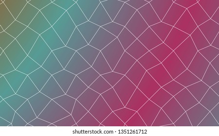 Blurry polygonal mesh texture. For wallpaper, presentation background, interior design, fashion print. Vector illustration. Creative gradient color