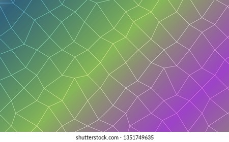 Blurry polygonal mesh texture. For wallpaper, presentation background, interior design, fashion print. Vector illustration. Creative gradient color